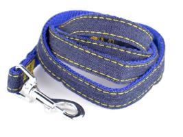 Vsepropejska Jeans vodítko pro psa | 120 cm Barva: Tmavě-modrá, Šířka vodítka: 1,5 cm