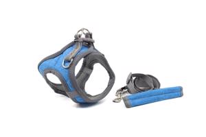 Vsepropejska Neve postroj pro psa s vodítkem | 23 – 49 cm Barva: Tmavě modrá, Obvod hrudníku: 39 - 43 cm