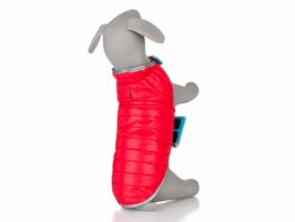 Vsepropejska Sonda oboustranná bunda pro psa Barva: Červená, Délka zad (cm): 23, Obvod hrudníku: 26 - 38 cm