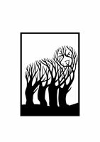 Vsepropejska Strom života bernedoodle dekorace na zeď Rozměr (cm): 38 x 26, Dekor: Černá