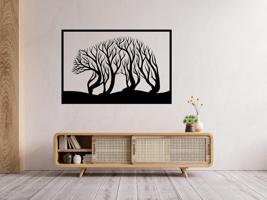 Vsepropejska Strom života medvěd 2 dekorace na zeď Rozměr (cm): 38 x 25, Dekor: Černá