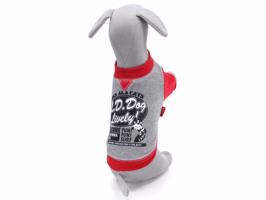 Vsepropejska Teo mikina s nápisy pro psa Barva: Červená, Délka zad (cm): 26, Obvod hrudníku: 38 - 40 cm