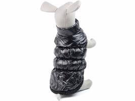 Vsepropejska Warm zimní bunda pro psa s kožichem Barva: Černá, Délka zad (cm): 24, Obvod hrudníku: 24 - 34 cm
