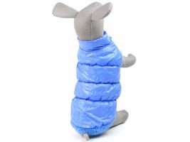 Vsepropejska Warm zimní bunda pro psa s kožichem Barva: Modrá, Délka zad (cm): 30, Obvod hrudníku: 30 - 40 cm