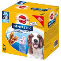 Výhodné balení! 168 x Pedigree DentaStix každodenní péče o zuby / Fresh - dentastix x 112 + dentastix fresh x 56  - pro velké psy (>25 kg)