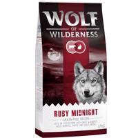 Výhodné balení: 2 x 12 kg Wolf of Wilderness granule - Ruby Midnight - vepřové, hovězí a králičí