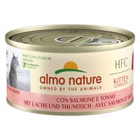 Výhodné balení Almo Nature HFC Complete 12 x 70 g - Kitten losos a tuňák