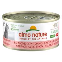 Výhodné balení Almo Nature HFC Made in Italy 24 x 70 g - losos a tuňák