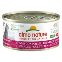 Výhodné balení Almo Nature HFC Natural Made in Italy 12 x 70 g - tuňák a kuřecí
