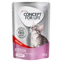 Výhodné balení Concept for Life bez obilovin 24 x 85 g - Kitten hovězí - v omáčce