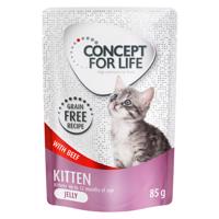 Výhodné balení Concept for Life bez obilovin 24 x 85 g - Kitten hovězí - v želé