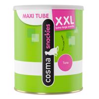 Výhodné balení Cosma snackies XXL kousky Maxi Tube - 3 x Tuňák (540 g)