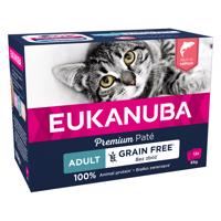 Výhodné balení Eukanuba Adult bez obilovin 24 x 85 g - losos