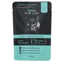 Výhodné balení Fitmin Cat For Life Sterilized 56 x 85 g - losos