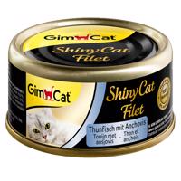 Výhodné balení GimCat ShinyCat 24 x 70 g - Tuňák a ančovičky