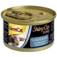 Výhodné balení GimCat ShinyCat Jelly 24 x 70 g - Tuňák a krevety