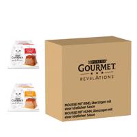 Výhodné balení Gourmet Revelations Mousse krmivo pro kočky 48 x 57 g - hovězí a kuřecí