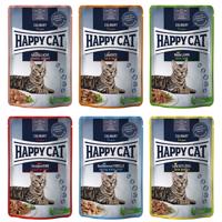 Výhodné balení Happy Cat Pouch Meat in Sauce 24 x 85 g - mix I
