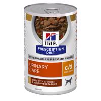 Výhodné balení Hill's Prescription Diet konzervy pro psy - c/d Multicare Urinary Care Stew s kuřetem 24 x 354 g