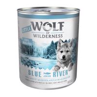 Výhodné balení: Little Wolf of Wilderness Junior 12 x 800 g - Blue River - kuřecí a losos