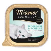 Výhodné balení Miamor Milde Mahlzeit 24 x 100 g - čisté drůbeží & pstruh