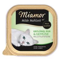 Výhodné balení Miamor Milde Mahlzeit 24 x 100 g - čisté drůbeží & zelenina
