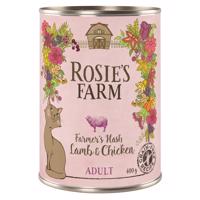 Výhodné balení Rosie's Farm Adult 12 x 400 g - jehněčí a kuřecí