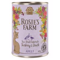Výhodné balení Rosie's Farm Adult 12 x 400 g - krůtí a kachní