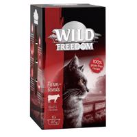 Výhodné balení Wild Freedom Adult vaničky 24 x 85 g - farmlands - hovězí a kuřecí