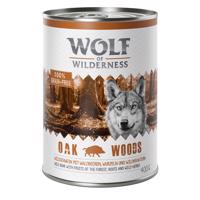 Výhodné balení: Wolf of Wilderness Adult 12 x 400 g - Oak Woods - kančí