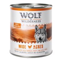 Výhodné balení: Wolf of Wilderness Adult 12 x 800 g - NOVÉ: Wide Acres - kuřecí