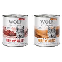 Výhodné balení Wolf of Wilderness "Free-Range Meat" 12 x 800 g - Mix: kuřecí, hovězí