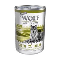 Výhodné balení: Wolf of Wilderness Senior 12 x 400 g - Green Fields -jehněčí & kuřecí