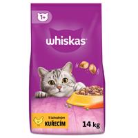 Whiskas granule s kuřecím pro dospělé kočky 2x14kg