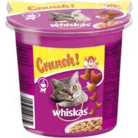 Whiskas křupavé tašticky snacky, 3 x balení - 2 + 1 zdarma!  - Crunch s kuřecím, krůtím a kachním masem (15 x 100 g)