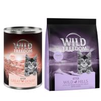 Wild Freedom 12 x 400 g + granule 400 g za skvělou cenu - Great Desert - krocan a kuřecí + Kitten „Wild Hills“ –⁠ s kachním masem