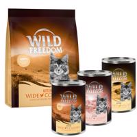 Wild Freedom 12 x 400 g + granule 400 g za skvělou cenu - míchané balení: 2x Great Desert, 2x Wide Country, 2x Golden Valley + Kitten