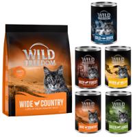 Wild Freedom 12 x 400 g + granule 400 g za skvělou cenu - Smíšené balení + Adult "Wide Country" - drůbeží bez obilovin