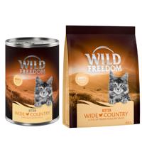 Wild Freedom 12 x 400 g + granule 400 g za skvělou cenu - Wide Country - telecí a kuřecí + Kitten