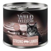 Wild Freedom konzervy, 6 x 200 g, 5 + 1 zdarma! - Adult  bez obilovin Strong Lands - vepřové a kuřecí (6 x 200 g)