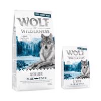 Wolf of Wilderness, 12 + 2 kg zdarma!  - Senior Blue River – kuřecí z volného chovu a losos