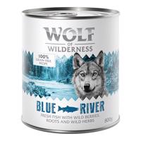 Wolf of Wilderness, 12 x 800 g - 11 + 1 zdarma!  Blue River - rybí