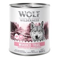 Wolf of Wilderness Adult "Expedition", 6 x 800 g - Wooded Trails - drůbež s telecím