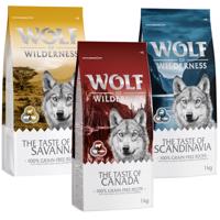 Wolf of Wilderness Adult  "The Taste Of" - míchané balení - Canada, Scandinavia, Mediterranean (3 x 1 kg)