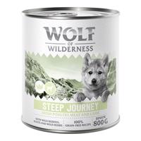 Wolf of Wilderness Junior "Expedition", 6 x 800 g - Steep Journey - drůbež s jehněčím