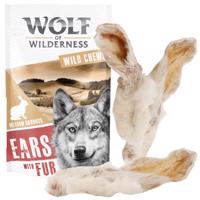 Wolf of Wilderness "Meadow Grounds" - králičí uši se srstí - 200 g (cca 10 ks)