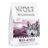 Wolf of Wilderness "Meadow Grounds" - králičí uši se srstí - jako doplněk: Wolf of Wilderness suché krmivo - "Wild Hills" (400 g)