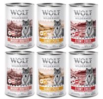 Wolf of Wilderness míchaná balení - 10 % sleva - Senior 6 x 400 g - se spoustou čerstvé drůbeže míchané balení