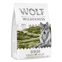 Wolf of Wilderness zkušební balení - NOVINKA: SENIOR Green Fields  - jehněčí (400g)