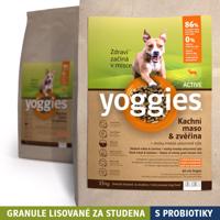 Yoggies granule Active Kachna a zvěřina 15 kg